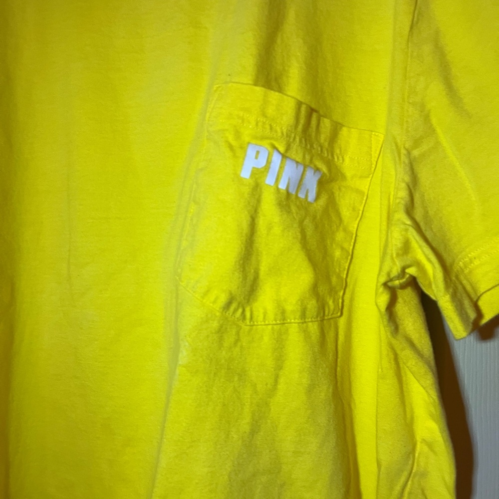 PINK Victoria's Secret Yellow Dog Tee - Picture 4 of 7